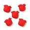 Rose Shape Silicone Beads, Red, 20x22x15mm, Hole: 3mm