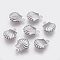 Non-Tarnish 304 Stainless Steel Charms, Shell, Stainless Steel Color, 14x11x4mm, Hole: 1mm