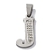 201 Stainless Steel Pendants, with Rhinestone, Letter, Letter J, 26x13x2mm, Hole: 6x3mm