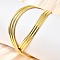 Brass Cuff Bangles for Women, Rack Plating, Long-Lasting Plated, Lead Free & Cadmium Free, Real 18K Gold Plated, Inner Diameter: 2-1/8x2-1/4 inch(5.3x5.7cm)