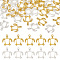 40Pcs 2 Colors Alloy Open Back Bezel Pendants, For DIY UV Resin, Epoxy Resin, Pressed Flower Jewelry, Turtle, Golden & Silver, 21.5x18.5x2.5mm, Hole: 2mm, 20pcs/color