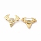 Clear Cubic Zirconia Skull with Wing Brooch Pin, Brass Badge for Backpack Clothes, Real 18K Gold Plated, 28x22.5x8mm, Hole: 1.2mm