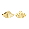 PVD Vacuum Plating 304 Stainless Steel Pendants, Fan Charm, Golden, 29x21x1.5mm, Hole: 1.2mm