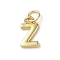 Rack Plating Brass Charms, Cadmium Free & Lead Free, Long-Lasting Plated, Real 18K Gold Plated, Letter Z, 11.5x6.5x1.5mm, Hole: 3.2mm