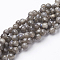 Natural Labradorite Beads Strands, Faceted, Round, 6mm, Hole: 0.8mm