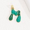 Alloy Enamel Pendants, Letter Charm, Golden, Letter M, 26x21.5x3.5mm, Hole: 3.5x2.5mm
