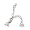Brass Chain Extender, Cadmium Free & Nickel Free & Lead Free, Curb Chain, Platinum, 23mm