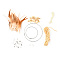 DIY Woven Net/Web with Feather Making Set, Including Faux Suede Cord, Nylon Thread Cord, Wood Beads, Feather, Iron Ring & Jump Ring & Ribbon Ends, Natural Shell Pendants, Light Yellow, 2.5x2mm, about 5m/bundle, 1bundle