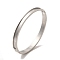 Egg Shaped 201 Stainless Steel Grooved Hinged Bangles, for DIY Electroplated, Leather Inlay, Clay Rhinestone Pave Bangle Making, Stainless Steel Color, 1/4 inch(0.6cm), Inner Diameter: 2x2-3/8 inch(5.1x6.1cm)