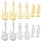 UNICRAFTALE 12pcs 2 Colors Guitar and Alto Horn Shape Charms 304 Stainless Steel Musical Instruments Shape Pendants and Cabochons for Enamel Hypoallergenic Metal Charms for DIY Jewellery Making