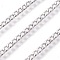 Tarnish Resistant 304 Stainless Steel Curb Chains, with Spool, Unwelded, Stainless Steel Color, 2.3mm, Link: 3.5x2.3x0.5mm, about 82.02 Feet(25m)/roll
