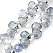 Electroplate Glass Beads Strands, Teardrop, Cornflower Blue, 10~11x8mm, Hole: 1mm, about 93pcs/strand, 62cm
