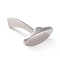 Non-Tarnish 304 Stainless Steel Cufflinks, Oval, Stainless Steel Color, 23x17.5x7mm