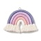 Polypropylene Pendants, with Alloy Findings, Rainbow, Lilac, 57~60x66~71x8~9mm, Hole: 5mm