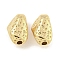 Textured Brass Beads, Cadmium Free & Nickel Free & Lead Free, Nuggets, Real 18K Gold Plated, 9x6x5mm, Hole: 1.3mm