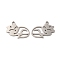 Non-Tarnish 201 Stainless Steel Pendants, Fox Charm, Stainless Steel Color, 15.3x20x1mm, Hole: 1.4mm