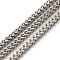 304 Stainless Steel Curb Chains, Unwelded, with Spool, Stainless Steel Color, 4x2.5x2.5mm
