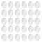 Brass Pendants, Oval, Stamping Blank Tag, Silver Color Plated, 26x18x0.7mm, Hole: 1mm, 30pcs/box