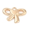CCB Plastic Pendants, Bowknot with Heart, with Loop, Golden, 23.5x33.5x5.5mm, Hole: 3~3mm