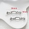 Brass Fold Over Clasps, for Jewelry Making, Platinum, 39x9mm