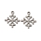 Non-Tarnish 201 Stainless Steel Pendants, Flower Charms, Stainless Steel Color, 16x13.7x0.9mm, Hole: 1.5mm
