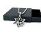 Vintage Gothic Stainless Steel Cross Star of David Pendant Necklaces for Men Women, Stainless Steel Color, 23.62 inch(60cm)