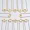 304 Stainless Steel Pendant Necklaces, Twelve Constellation/Zodiac Sign, Golden, 18.1 inch(46cm), 12strands/set
