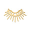 Brass Connector Charms, Phases of the Moon, Golden, 24x37.5x0.5mm, Hole: 1.5mm