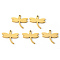 PVD Vacuum Plating 304 Stainless Steel Pendants, Laser Cut, Dragonfly, Real 18K Gold Plated, 16x17x1mm, Hole: 1.2mm