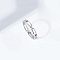 Simple Style 925 Sterling Silver Finger Rings, Oval Chain Rings, Platinum, US Size 8(18.1mm)