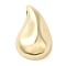 Brass Pendants, Cadmium Free & Nickel Free & Lead Free, Teardrop, Real 18K Gold Plated, 24.5x15.5x7mm, Hole: 1.5x3mm