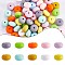 100Pcs Silicone Beads 14mm Silicone Abacus Beads Rubber Beads Large Hole Colored Loose Spacer Beads for DIY Necklace Bracelet Keychain Craft Jewelry Making, Mixed Color, 14mm, Hole: 2mm