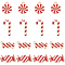 40Pcs 4 Style Christmas Themed Light Gold Plated Alloy Pendants, with Enamel, Candy Cane & Candy & Flat Round with Vortex, Mixed Color, 18~25x10~15x1.3~2mm, Hole: 1.4~2mm, 10pcs/style