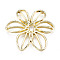 Rack Plating Alloy Pendants, Cadmium Free & Lead Free, Flower, Light Gold, 29x31x3mm, Hole: 3mm