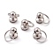 Alloy Pull Ring Rivets Screw Back Studs, with Split Rings, for Phone Case DIY, DIY Leather Craft Parts, Platinum, 18.5mm, Hole: 10mm, Ring: 11.5x1.5mm, Screw: 11x8mm