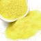 Luminous Glow in the Dark Transparent Mini Glass Round Beads, No Hole/Undrilled, Micro Beads for Nail Art, Yellow, 0.6~0.8mm