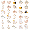 Animal Theme Alloy Enamel Pendants, Light Gold, Mixed Color, 30pcs/box