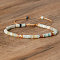 Natural Amazonite Beaded Braided Bracelets, Adjustable Women's Bracelets, Inner Diameter: 16cm, Bead: 4~4.5x2~2.5mm