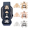 6Pcs 6 Styles Bees Zinc Alloy with Enamel Watch Band Studs, for Watch Loops Accesssories, Mixed Color, 7~14x10~13x7~8mm, 1pc/style