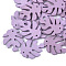 Painted Poplar Wood Pendants, Tropical Leaf Charms, Monstera Leaf, Lilac, 30x24x2.5~3mm, Hole: 1.5~2mm