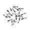 Tibetan Style Alloy Pendants, Musical Instrument Charms, Antique Silver, 19x6mm, 100pcs/set