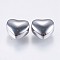 Tarnish Resistant 304 Stainless Steel Beads, Heart, Stainless Steel Color, 8x9x5mm, Hole: 2mm