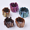 Freshwater Shell Beaded Stretch Bracelets, Dyed, Rectangle, Mixed Color, 1-3/4 inch~1-7/8 inch(4.6~4.9cm)