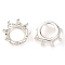 Crown Brass Beads, Cadmium Free & Nickel Free & Lead Free, 925 Sterling Silver Plated, 8x3mm, Hole: 3mm