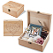 Rectangle Wooden Memory Keepsake Boxes with Lids, for Anniversary, Wedding, Memory, Birthday, Valentines Day, Heart, 24.5x19.5x10.3cm