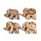 Natural Picture Jasper Carved Pendants, Elephant Charms, 27~32.5x38~45x7.5~10mm, Hole: 3.5mm