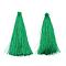 Nylon Tassel Big Pendant Decorations, Medium Sea Green, 65~70x8~10mm