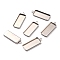 Non-Tarnish 304 Stainless Steel Pendant Cabochon Settings, Plain Edge Bezel Cups, Rectangle, Stainless Steel Color, 30x11x2mm, Hole: 2.5mm