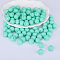 Round Silicone Focal Beads, Mint Cream, 15mm, Hole: 2mm