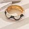 Zinc Alloy Hinged Bangles for Women, with Enamel, White, Inner Diameter: 2-3/8 inch(6cm)